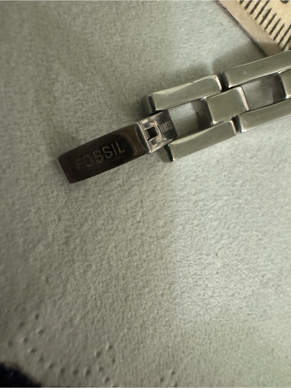 Fossil Silver-Tone Bracelet Watch with Blue Dial - Picture 10 of 16